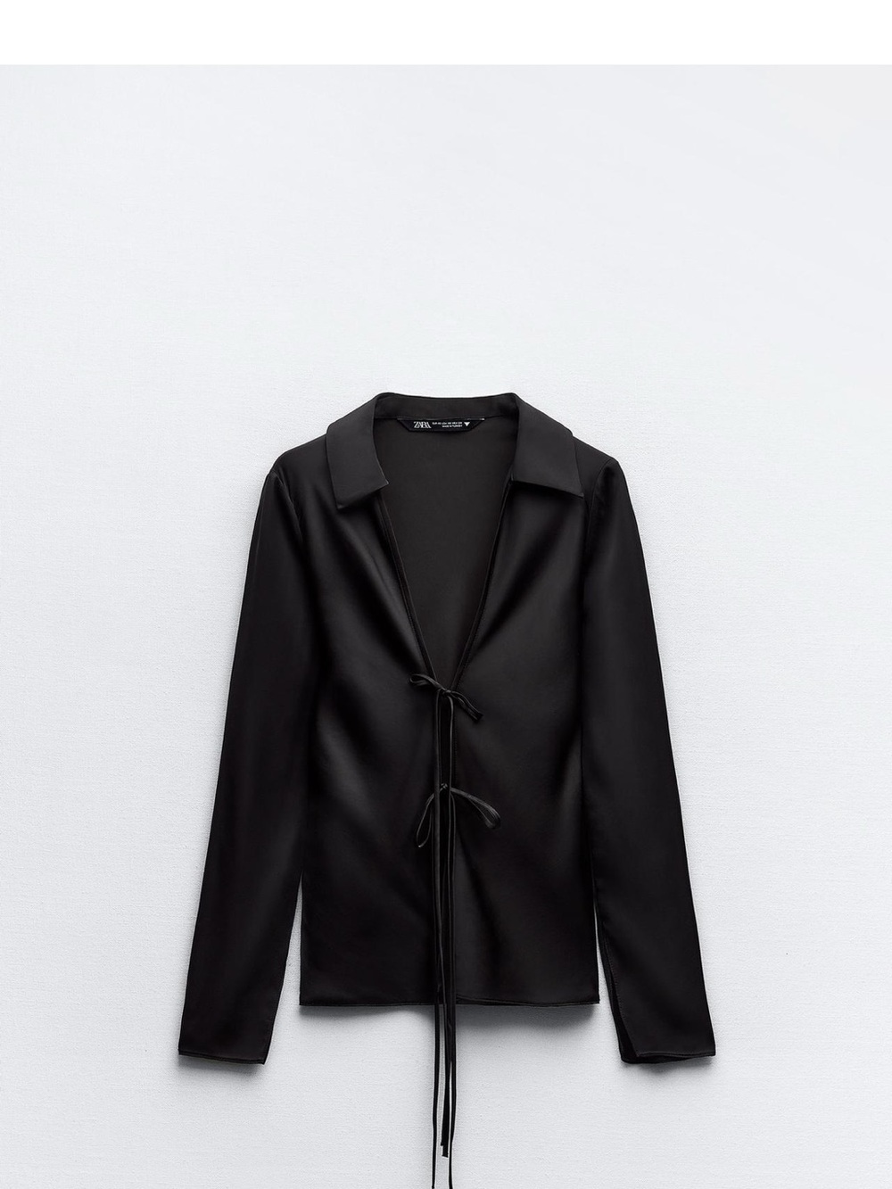 Zara Black Tie-Front Blazer Jacket